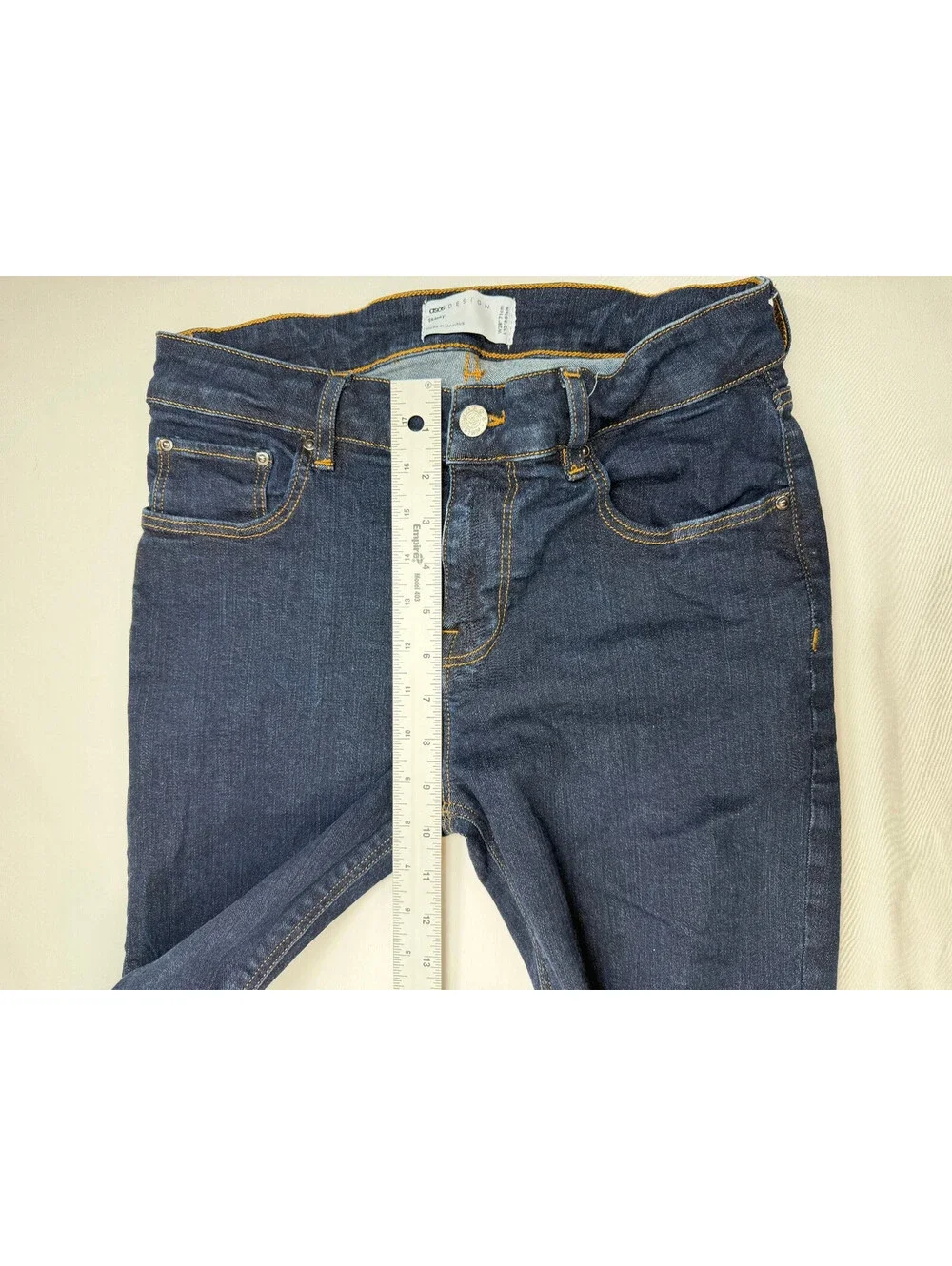 Asos Design Men's Skinny Jeans Dark Wash Denim Mid-Rise Slim Size 28 Blue NWOT